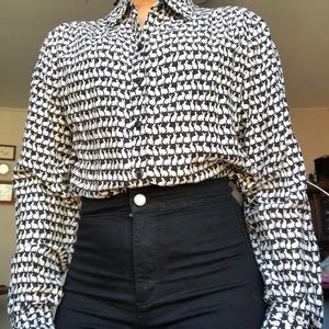 ISO H&M Bunny Print Top
